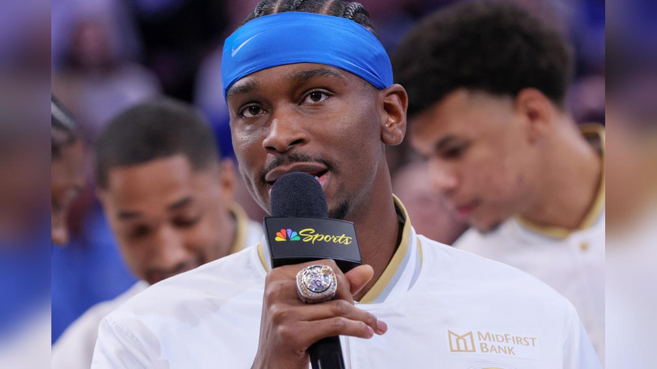 NBA/有洋蔥!雷霆SGA獲冠軍戒超感人真心喊話:輸40分到贏40分支持從未改變