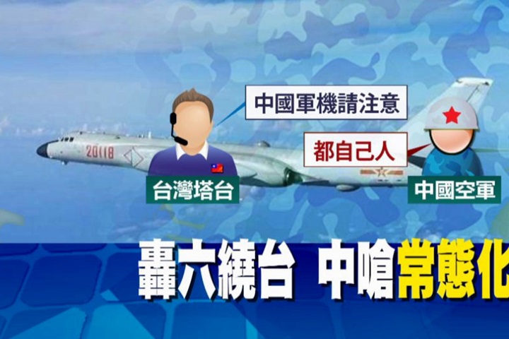 轟六戰機多次擾台  中國連說3次「常態化」