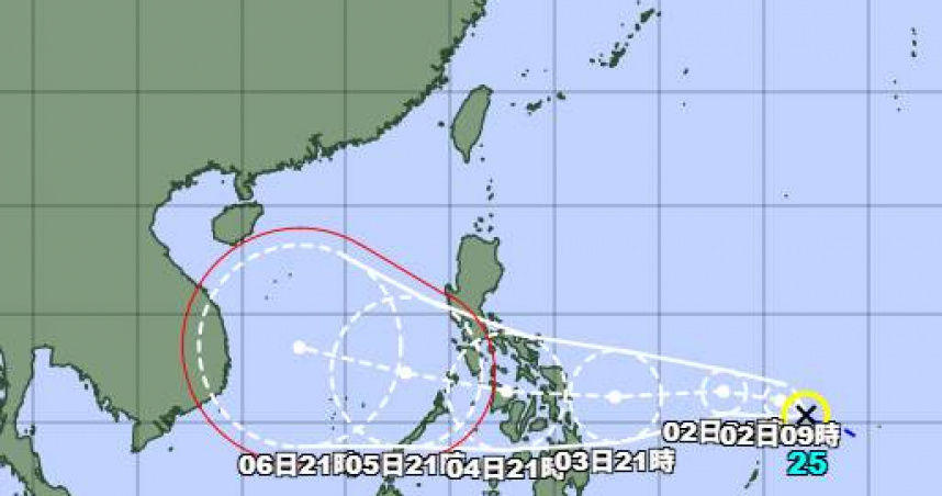 第25號颱風「海鷗」今晚生成!預估穿越菲律賓進入南海 台灣週末轉涼濕冷