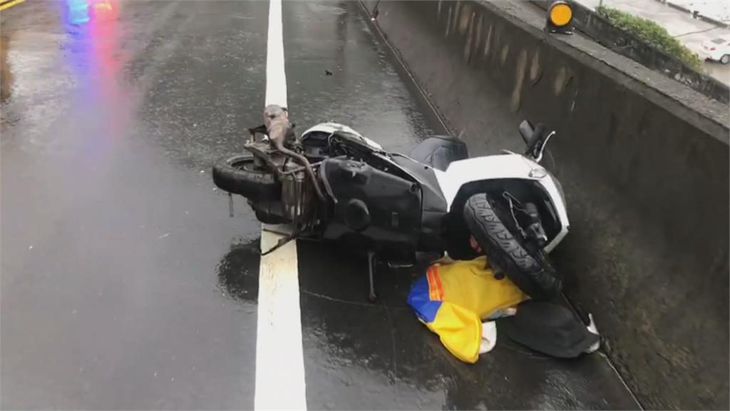 19歲騎士過彎打滑撞車身亡 被撞駕駛：他直接飛到我車底！