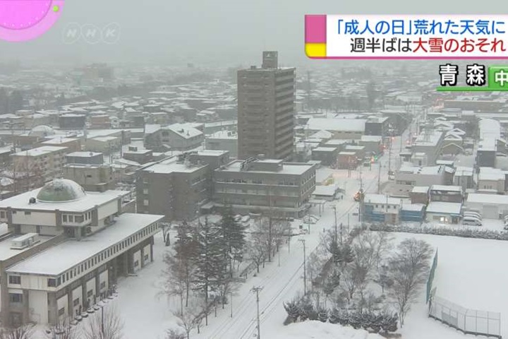 冷氣團強襲日本 各地雨雪兇猛