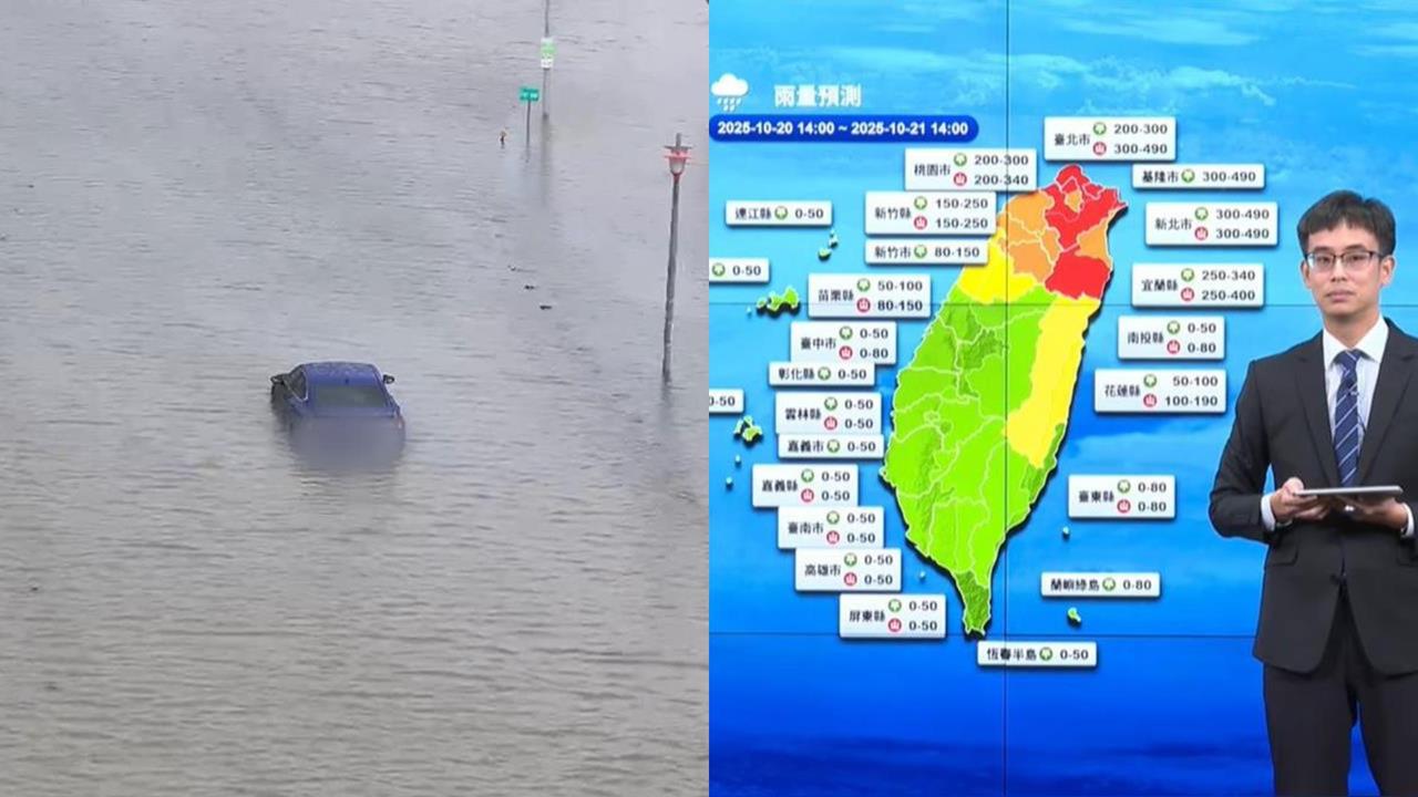 風神颱風+東北季風合體大雨凶猛襲台!中央氣象署一次說清「共伴效應」
