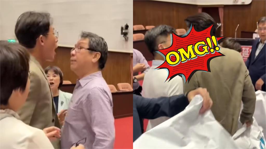 黃國昌才吼完沈發惠「不要推我」！換鍾佳濱遭「貼臉怒瞪+咆哮」碰瓷畫面曝光