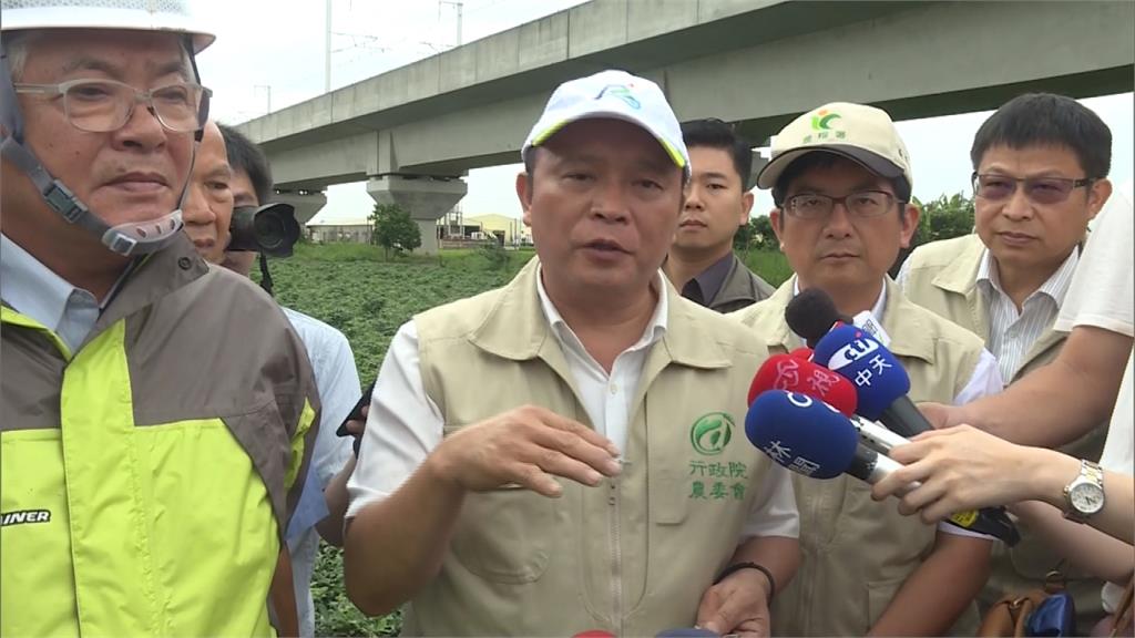 雲林花生田7成因雨泡水 林聰賢南下勘災