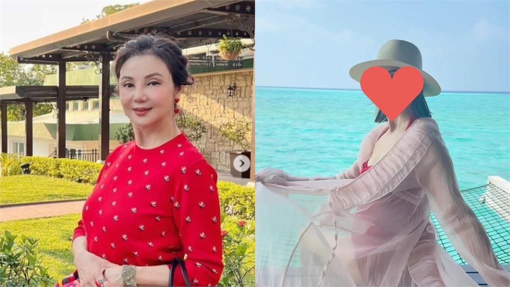 《婉君表妹》謝玲玲馬爾地夫大解放！曬薄紗泳裝「68歲真實身材」全看光