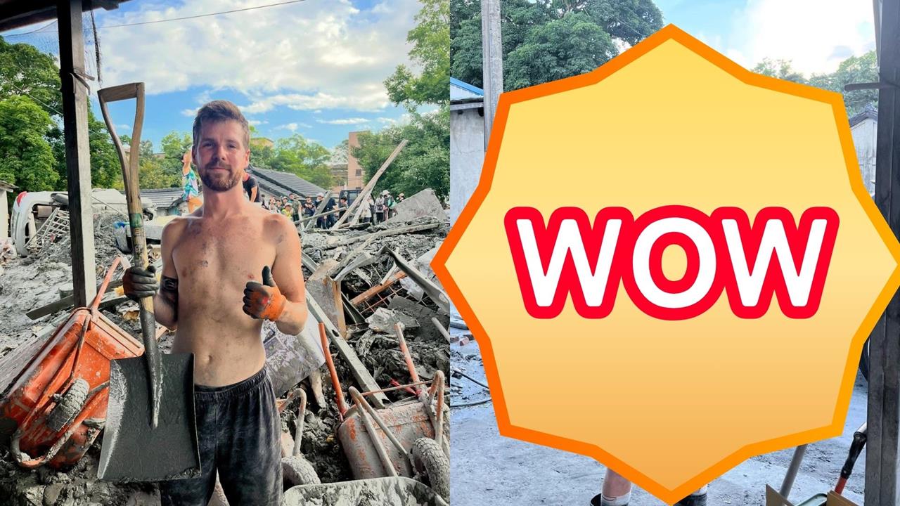 美國鏟子超人感動曝「前後對比照」　一句「台灣No.1」暖哭網喊：家人