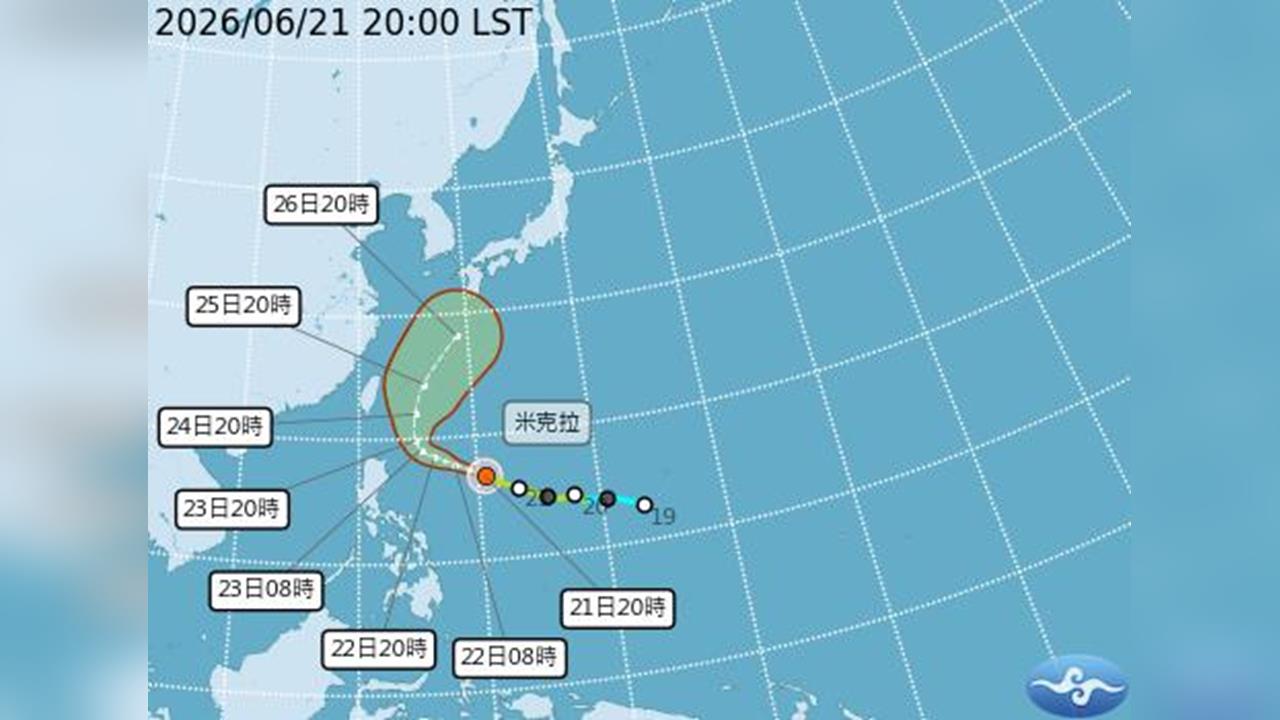 快新聞／「米克拉」升級中颱！最新路徑曝　最快「這時間」發布海警
