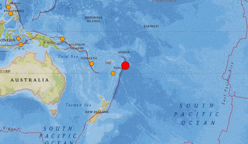 快新聞／太平洋島國東加7.3強震　發布海嘯警報