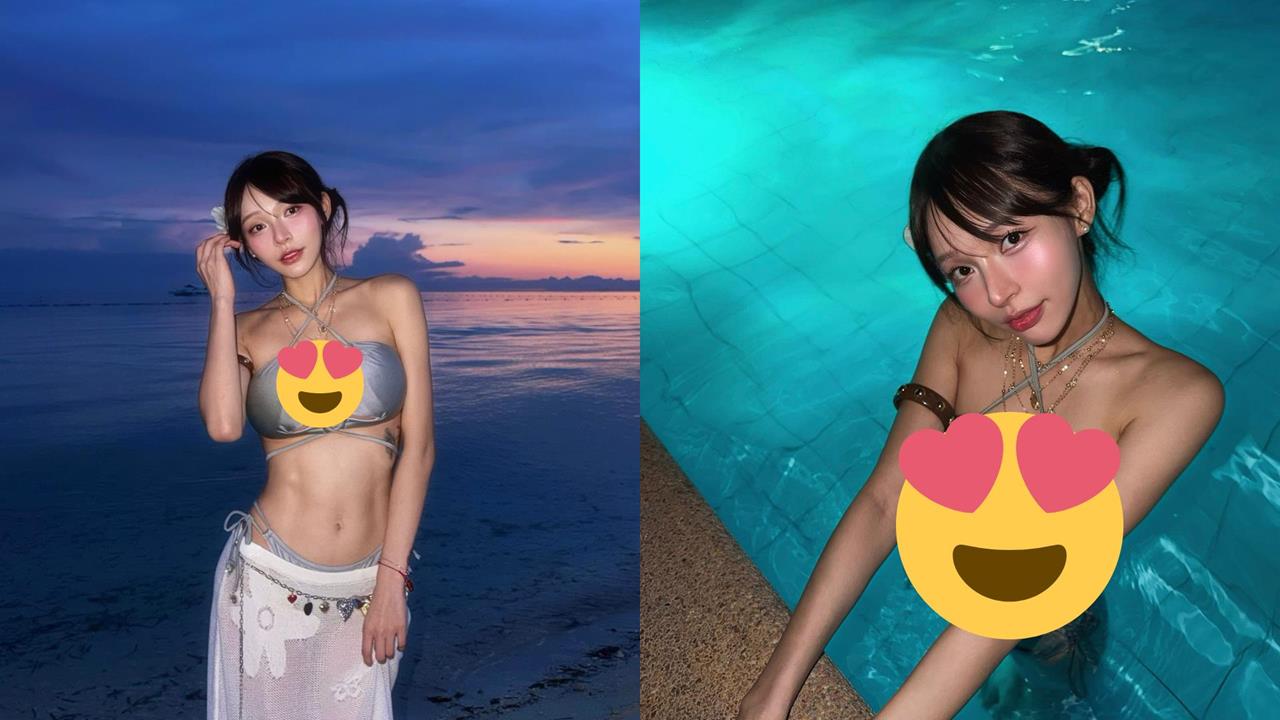 林襄菲律賓比基尼度假照火辣曝光 「泳池大解放」寫真級畫面吸7.5萬人朝聖
