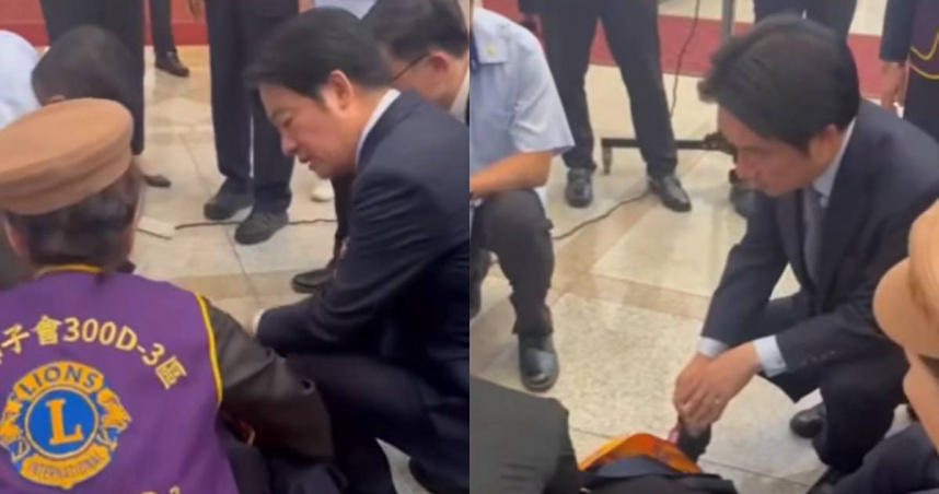 獅子會成員突在總統府昏倒！　賴清德秒變「賴醫師」蹲地診斷