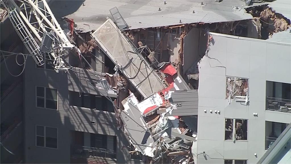 美國達拉斯傳意外 起重機倒塌砸中大樓釀1死6傷