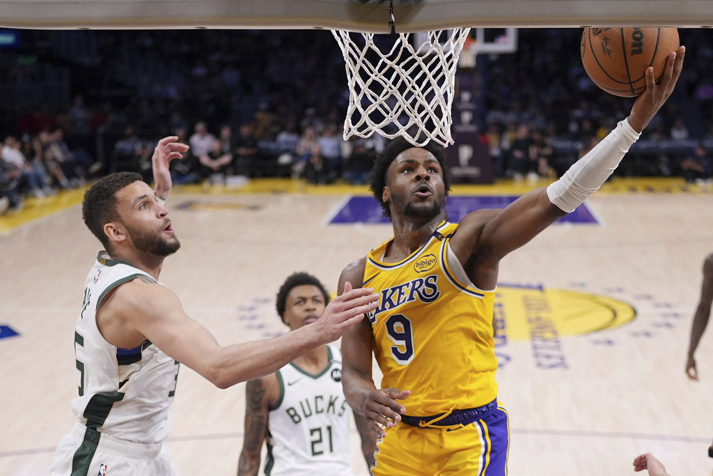 NBA(影)／湖人傷兵累累主場遭公鹿狂電　但詹皇子Bronny卻打出生涯代表作