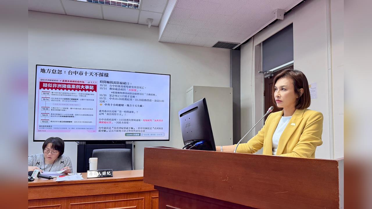 快新聞／「砍到有感」成真？非洲豬瘟破防　邱議瑩氣炸譙爆黃國昌