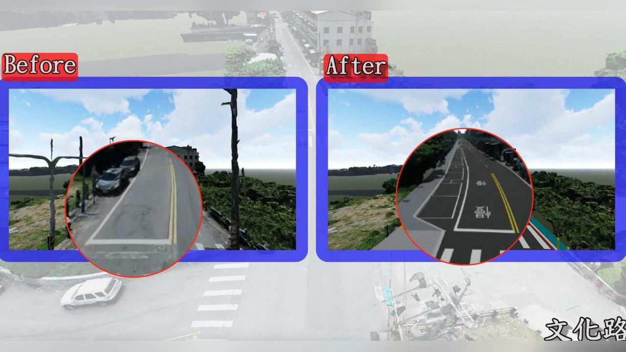 南投文化路「超鬼S型雙黃標線」掀亂！狂縮路幅「騎士被逼到」險撞進民宅