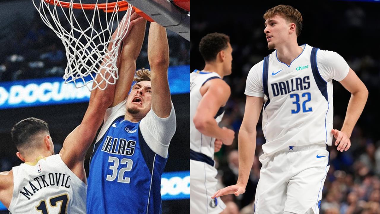 NBA(影)/可放牛排館當海報!獨行俠狀元旗子「逮中獵物」空拋重扣祭「野獸怒吼」