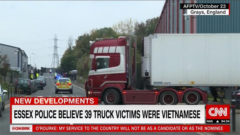英國冷凍貨櫃39死慘案！警方證實死者全是越南人