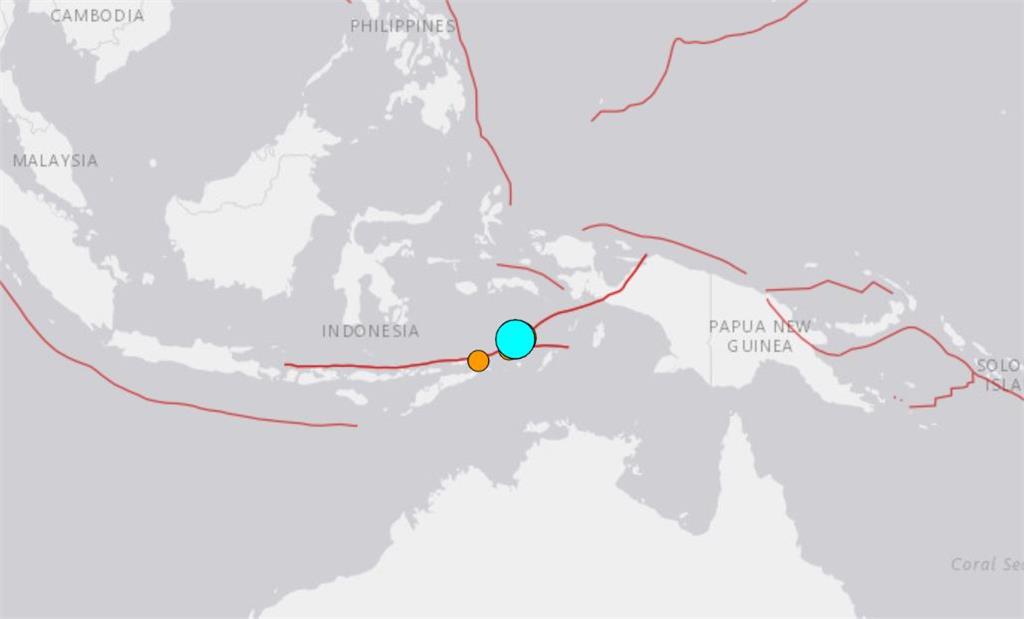快新聞／印尼班達海連2震「規模6.7、7.1」　僅相差59秒