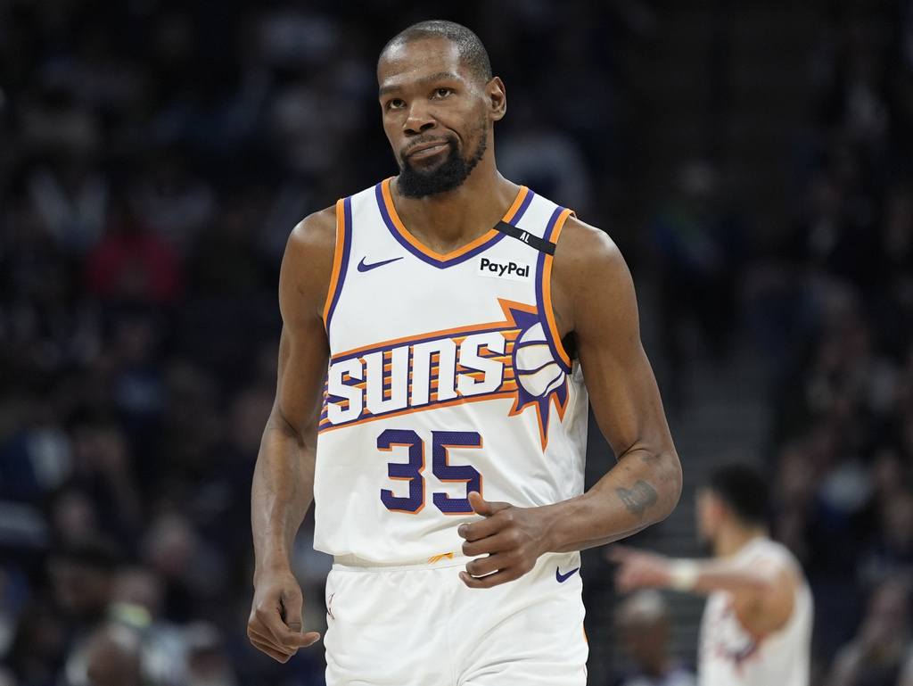 NBA(影)／「死神」杜蘭特一級扭傷至少缺席一週　太陽連戰三強隊附加賽拉緊報