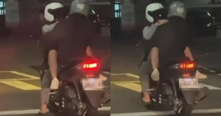 「面對面擁抱」騎車上路 離譜機車雙載引網撻伐