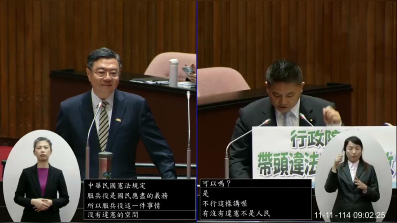 吳宗憲稱「惡法亦法」要求依法行政　卓揆：你承認惡法亦法？