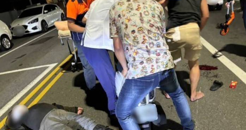 行人闖紅燈！通緝男騎車「閃不過」擊落釀2傷　警戳破身分活逮