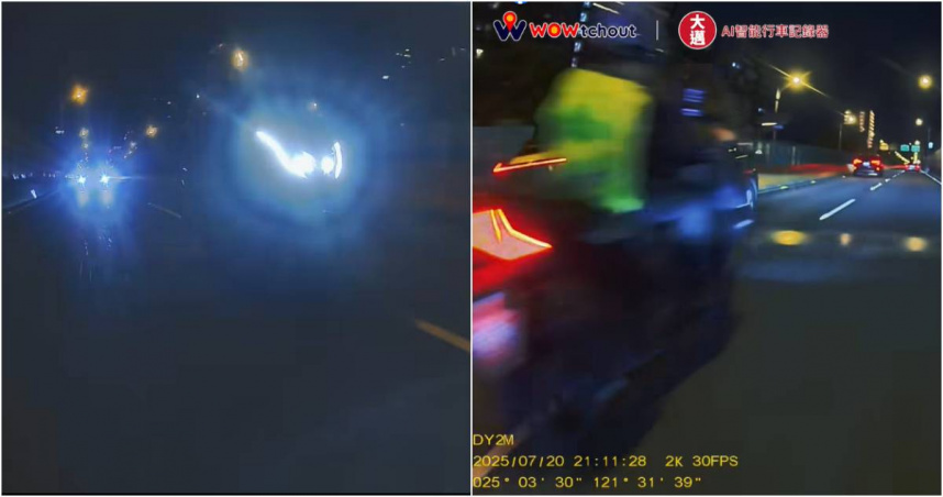 北市重機男「同車道超車」遭警告反嗆「去檢舉啊!」 車友看影片全怒了:老鼠屎!