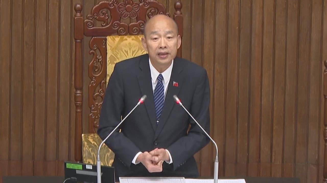 王鴻薇質詢卓榮泰爆口角　韓國瑜自嘲緩頰：我被改韓國「輸」