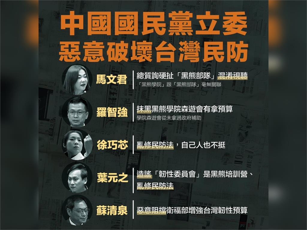 快新聞／民防論壇完全合法　黑熊學院怒嗆徐巧芯：選後名牌滿⾝、年存415萬哪來？
