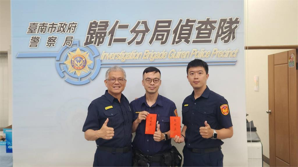 拼命抓車手台南警緝補遭衝撞2傷　愛爾麗董事長常如山致贈慰問金