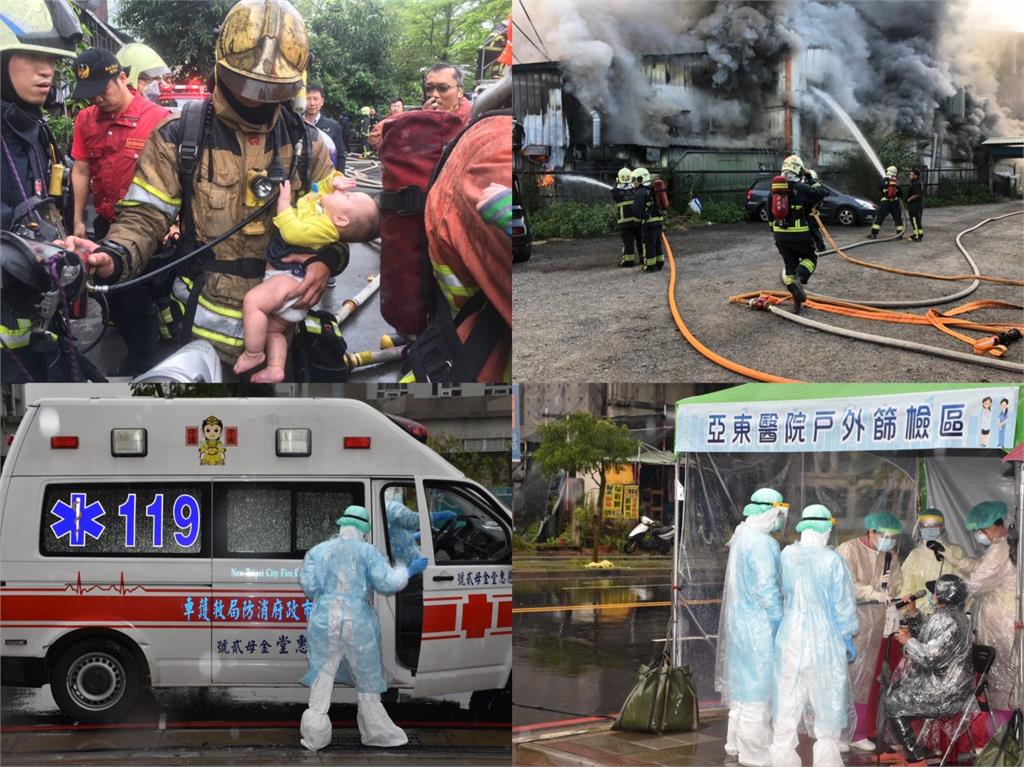 快新聞／郭台銘向消防英雄致敬 消防員：這一年訓練以最短時間穿上防疫裝