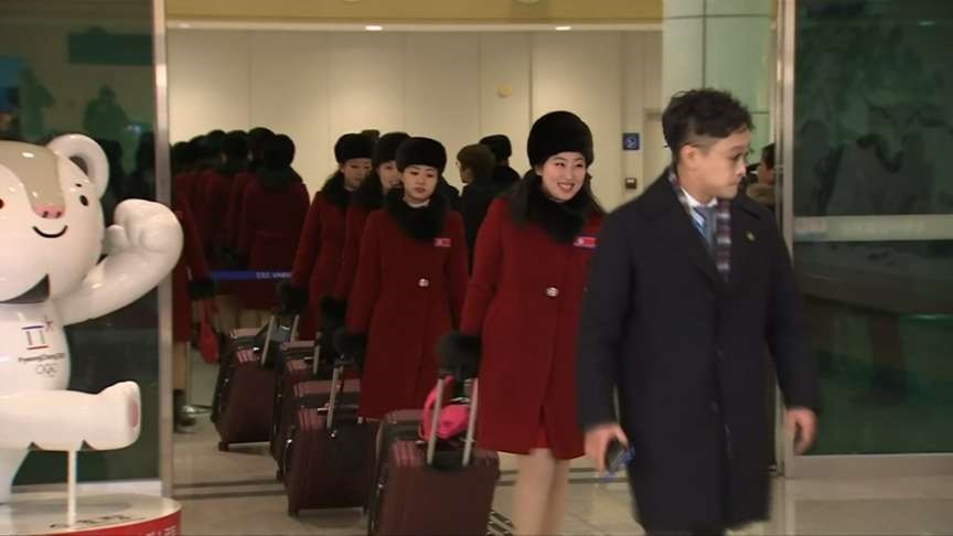 魅力外交！北朝鮮冬奧藝術團 啦啦隊顏值超高