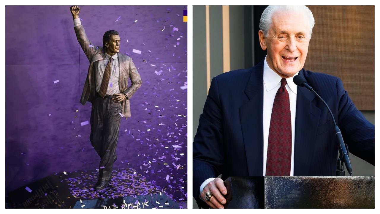 NBA(影)/「鐵血教頭」萊里雕像揭幕!矗立在老東家湖人主場外和賈霸、魔術並列