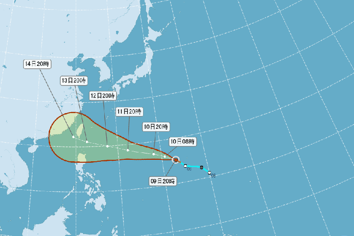 [2017/09/10]18號颱風「泰利」形成 周三直撲台灣而來