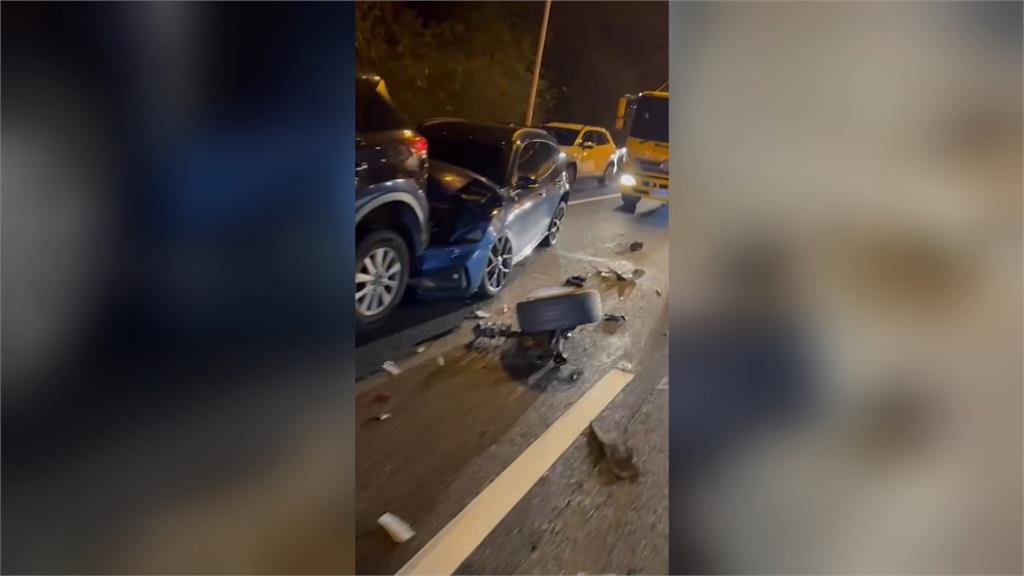 國三新竹段五車追撞　2駕駛下車報警　遭第六車撞飛　一輕兩重傷