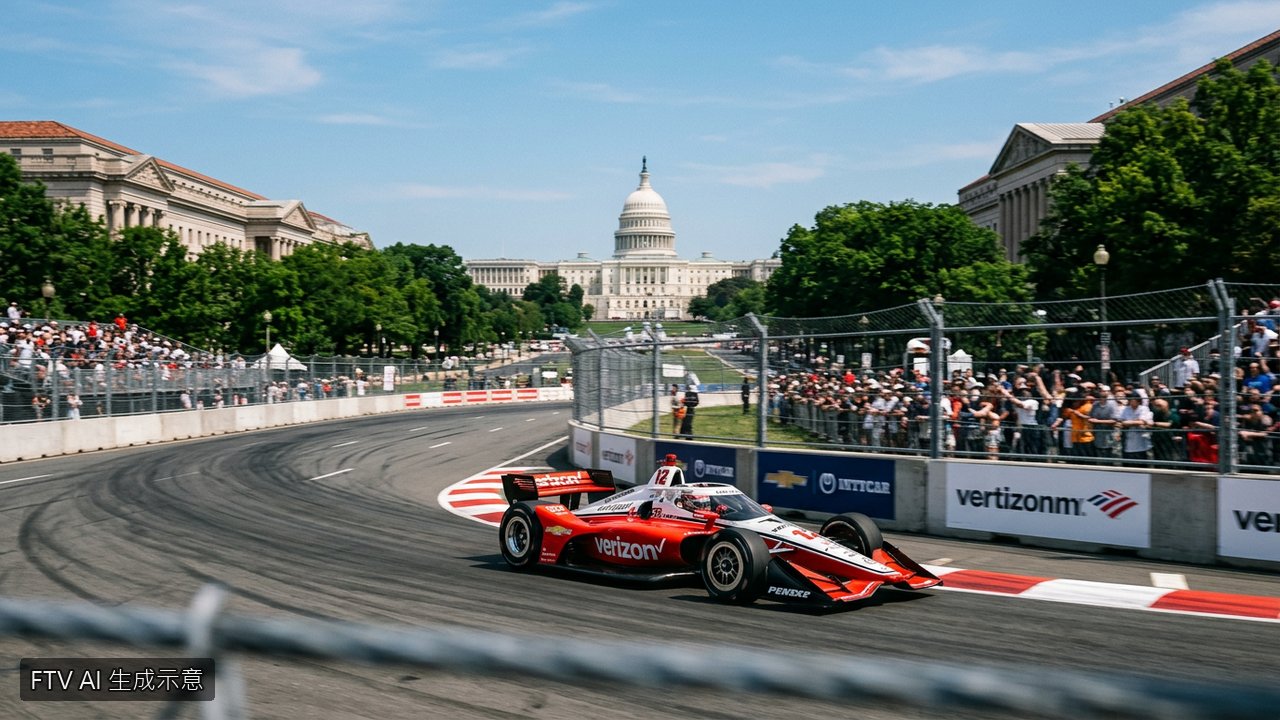 IndyCar華盛頓街道賽 Kyle Kirkwood奪冠川普現身揮綠旗