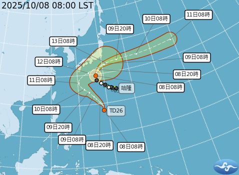 國慶連假泡湯？哈隆轉強靠近日本　北台濕涼雨勢難防
