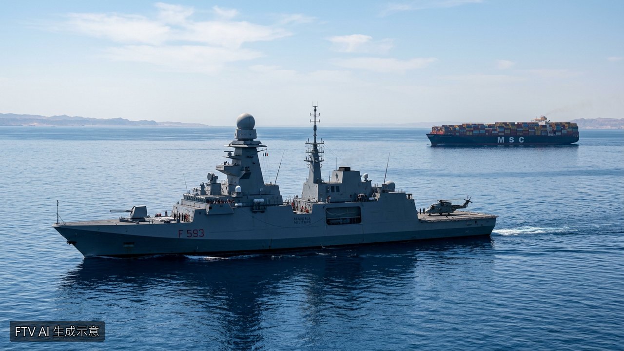 歐盟海軍證實　義大利巡防艦成功護送商船安全通過紅海