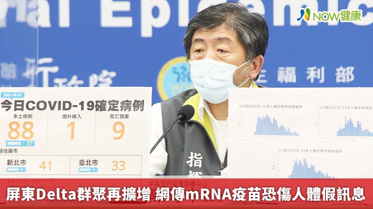屏東Delta群聚再擴增 網傳mRNA疫苗恐傷人體假訊息
