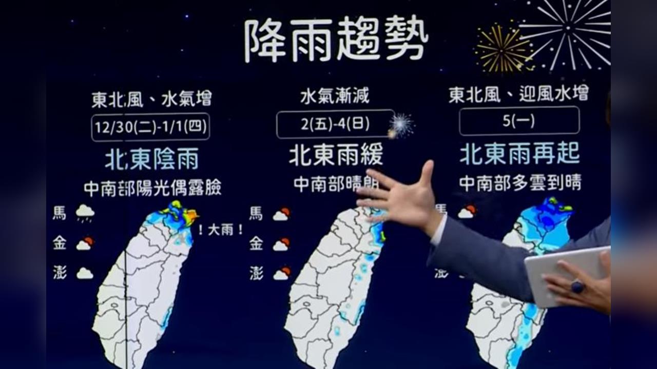 北台灣跨年夜濕冷！　元旦首波大陸冷氣團報到低溫探「7度」