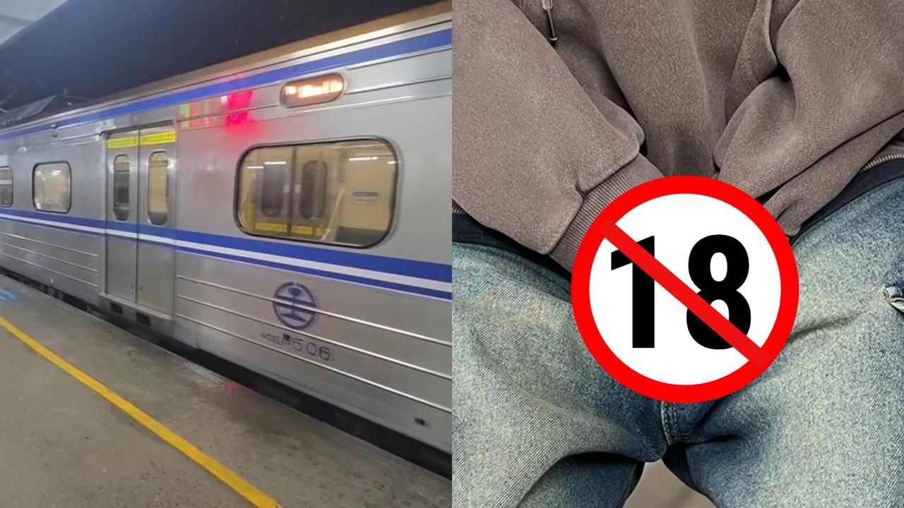 男子搭台鐵突脫褲「公然洩慾DIY」沉醉狂擼全被拍！嚇壞乘客下場曝光