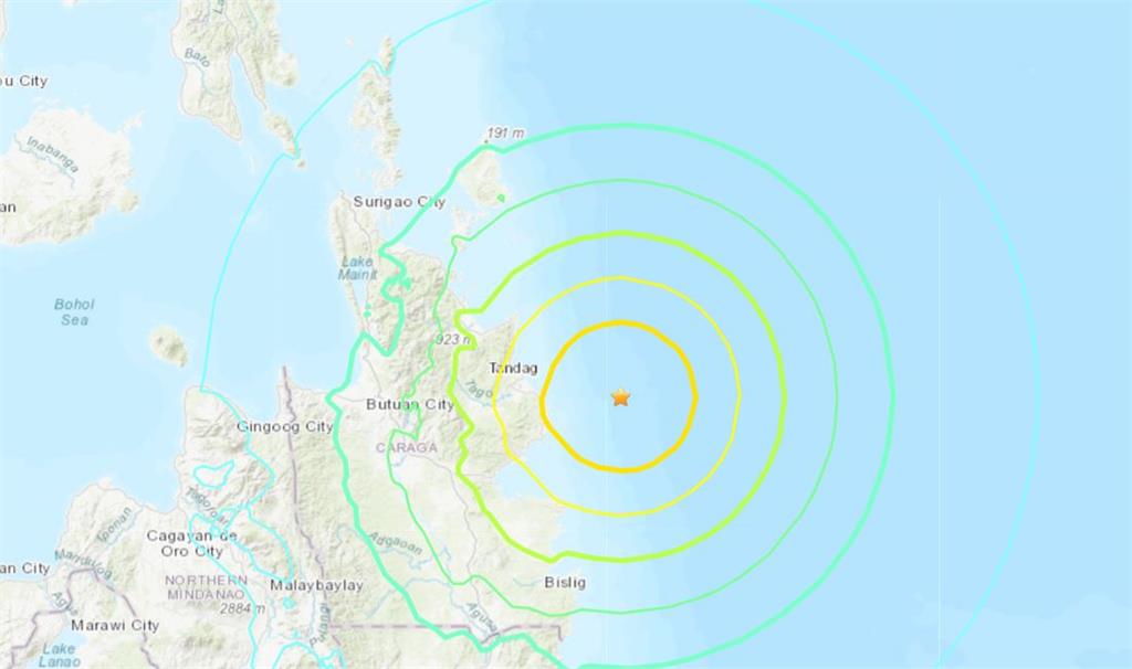 快新聞／菲律賓又震！南部外海規模6.9地震 同地區前一天才有7.6強震