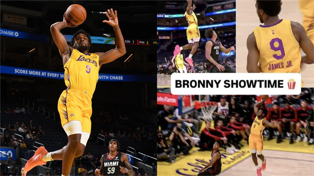 NBA(影)/詹皇子禁區一步起飛!老爸興奮發限動「布朗尼2.0」網評:有乃父之風