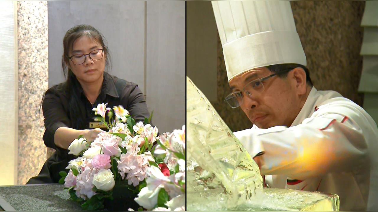 飯店隱藏員工! 冰雕師、花藝師成最強幕後推手