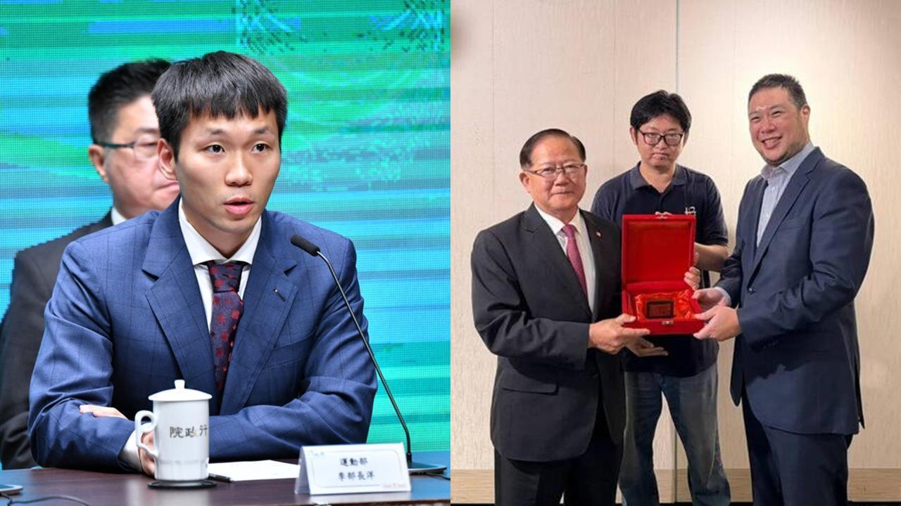 (左)李洋、(右圖右)籃協理事長辜公怡。(圖/民視運動網資料照)