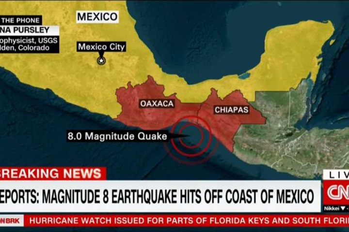 墨西哥規模8.1強震 已釀61人死亡