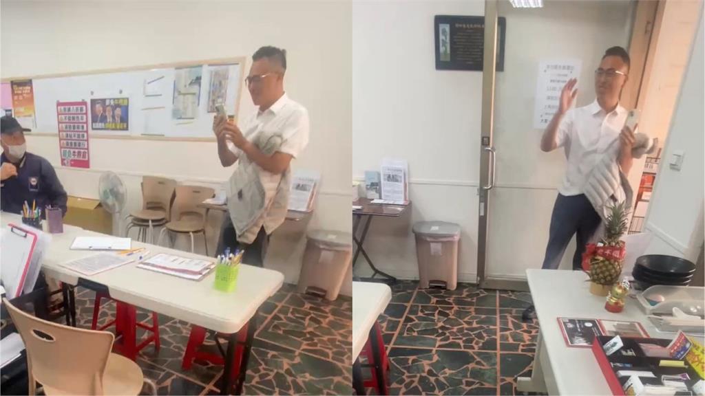快新聞／游智彬又鬧事！持手機闖桃園罷團連署站　志工不滿：不要錄我們