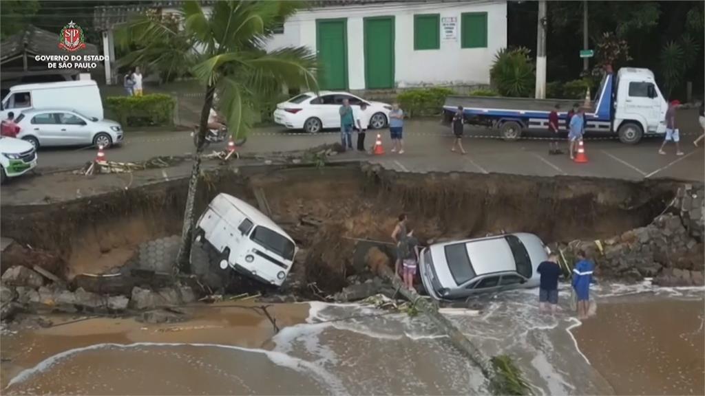 巴西聖保羅州暴雨成災 6城市進入"災難狀態"
