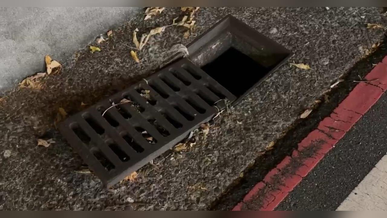 基隆水溝蓋被拉開 學生、民眾踩空雙腳傷痕累累