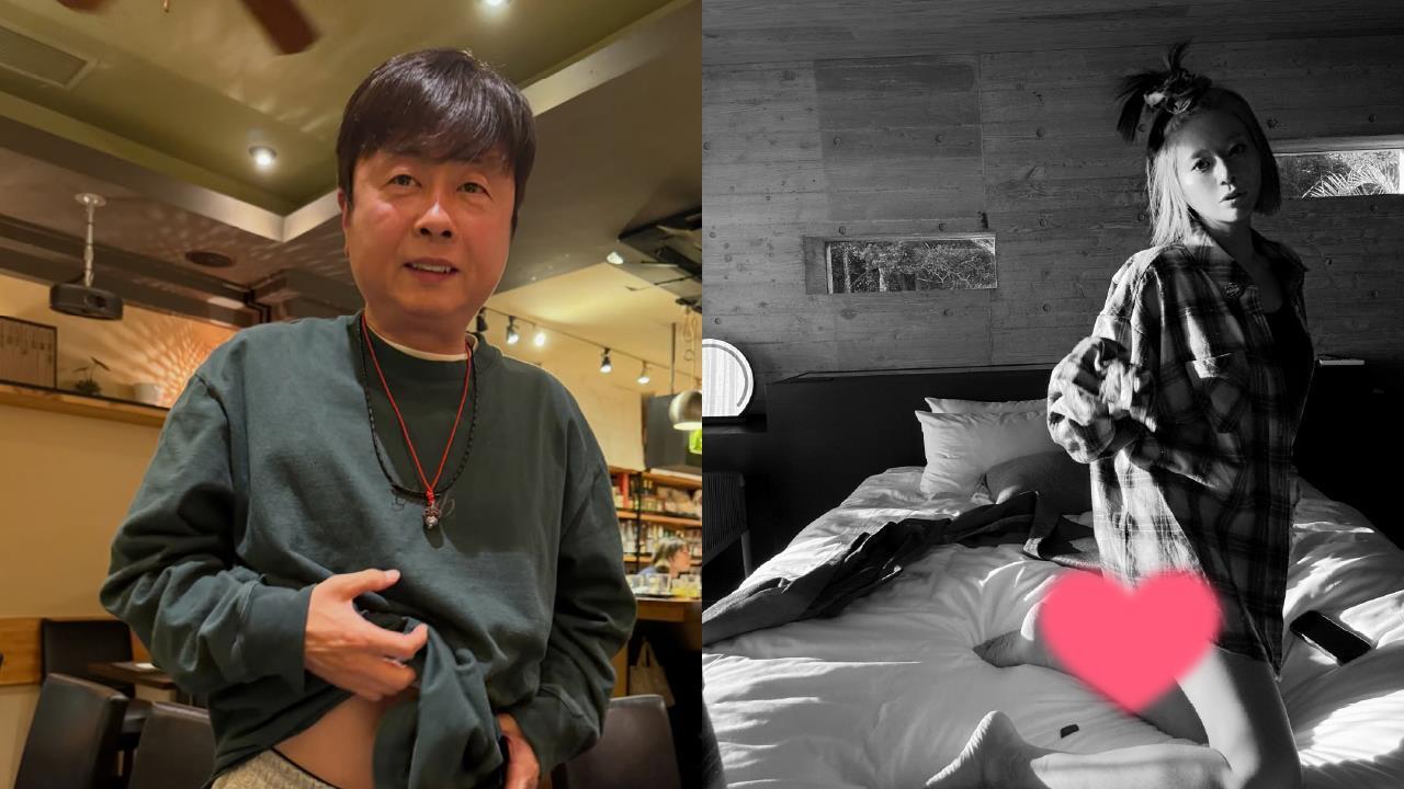 51歲男星吞嫩草！小17歲辣妹「跪床私照」下衣失蹤嬌嗔：臭老頭
