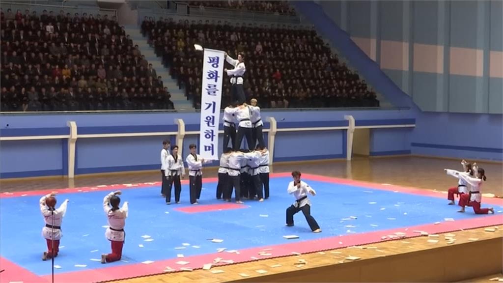 南韓跆拳道平壤公演「祈求和平」布條獲滿堂彩